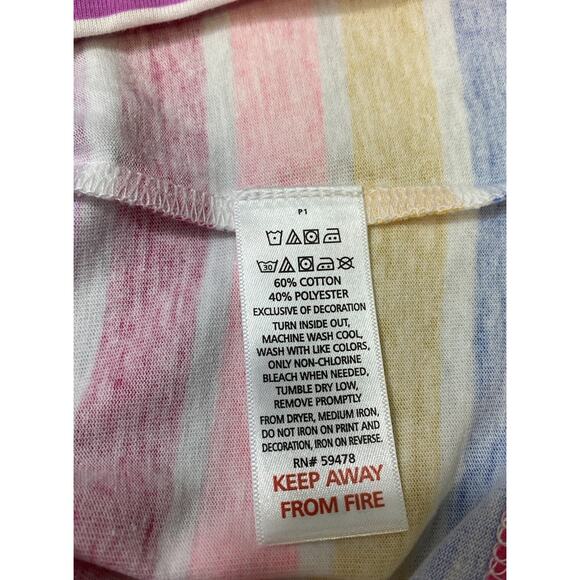 Tommy Bahama Colorful Stripes Shorts Pull On Romper Girl's Size L 10-12 NWOT - Picture 6 of 6